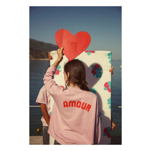 Piupiuchick - Bio-Baumwoll Love Sweatshirt | Rosa
