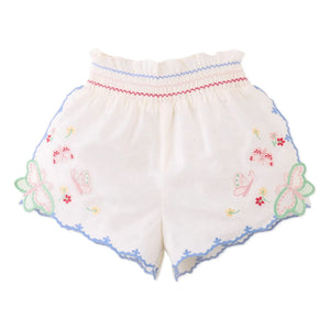 Gingersnaps - Jisoo Bestickte Baby Shorts | Weiß