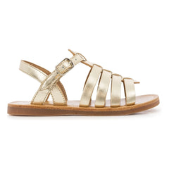 Pom d'Api - Plagette Metallic-Sandalen mit Riemen | Gold