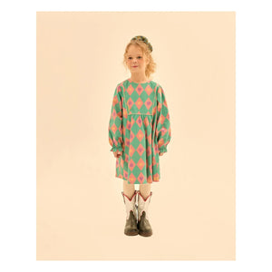 Jelly Mallow - Kleid mit Diamantenmuster | Türkis