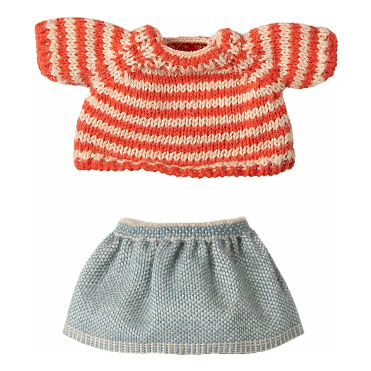 Maileg - Strickpullover und Rock für die große Schwestermaus