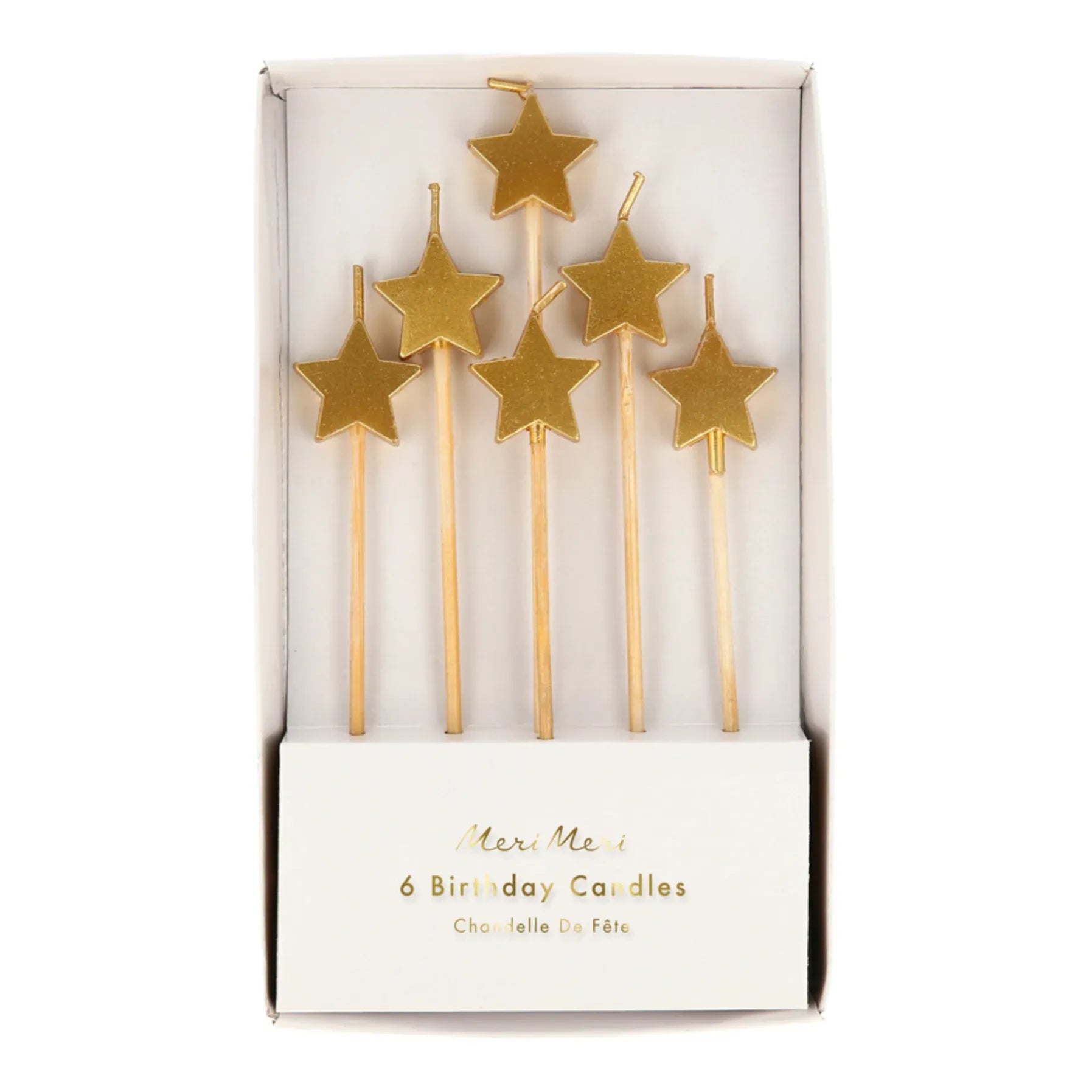 Meri Meri - Sternkerzen - 6er-Set | Gold