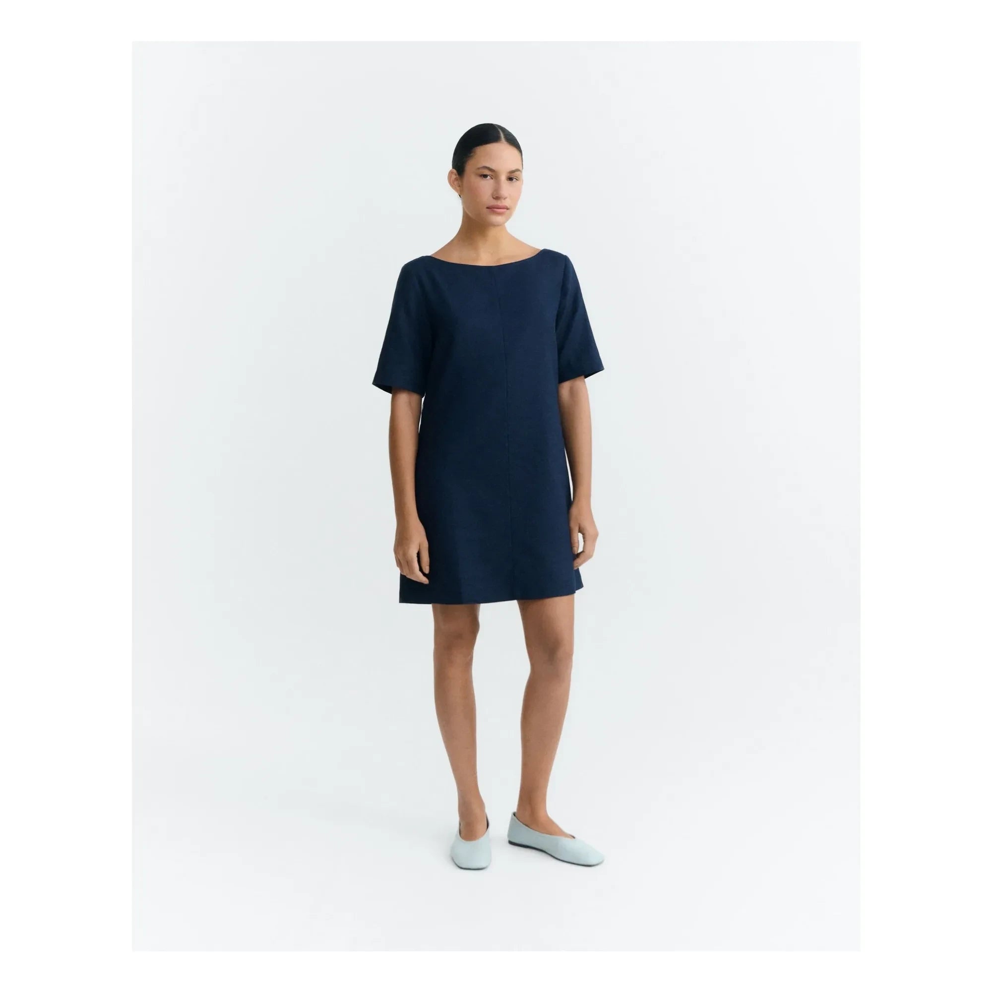 Thinking Mu - Kieran Kleid aus Bio-Baumwolle | Marine