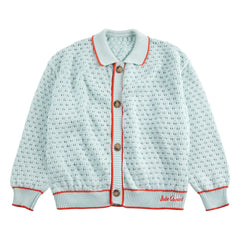 Bobo Choses - Cardigan aus Bio-Baumwolle mit Ajourmuster | Hellblau