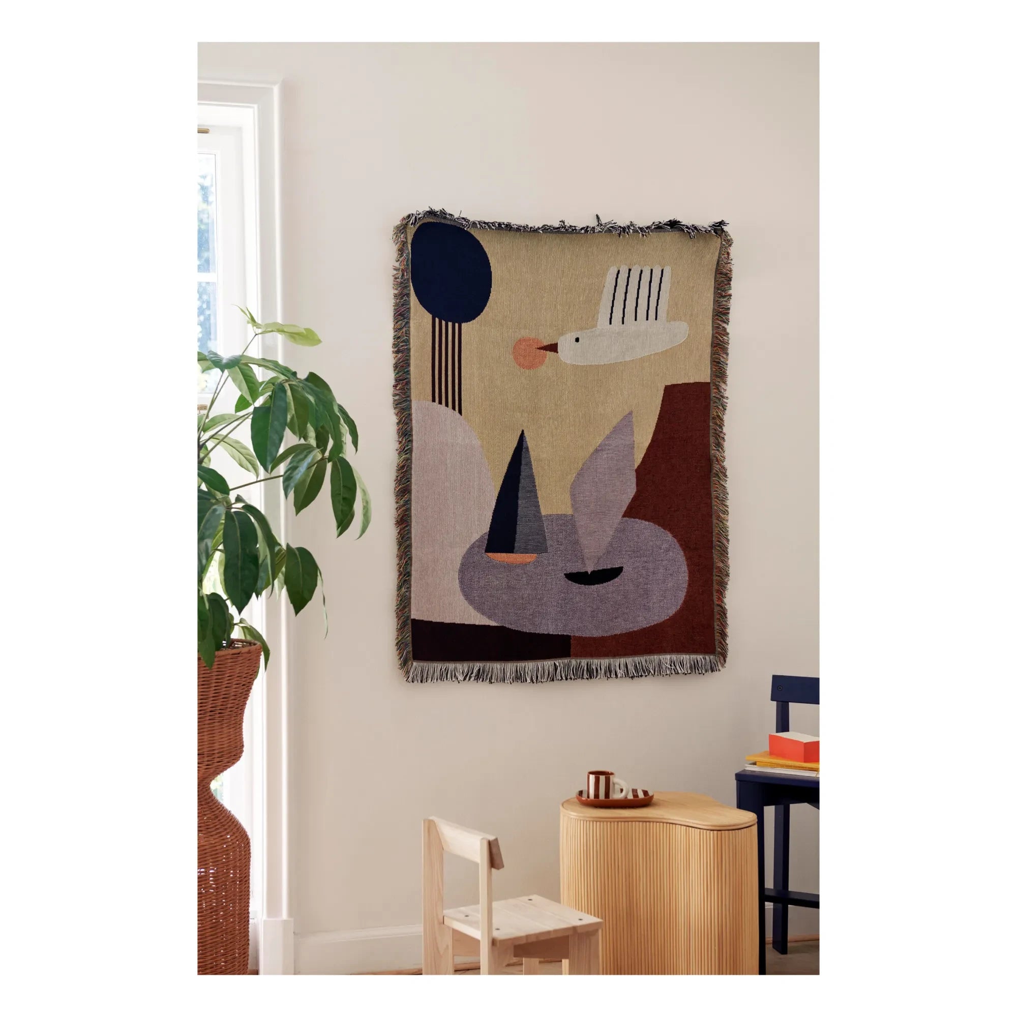 Ferm Living Kids - Hängender Vogelteppich