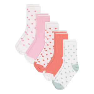 Petit Bateau - 5 Paar hohe Herzchensocken | Ecru