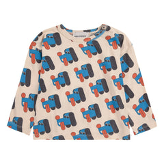 Bobo Choses - Dogs Bio-Baumwoll-T-Shirt | Beige