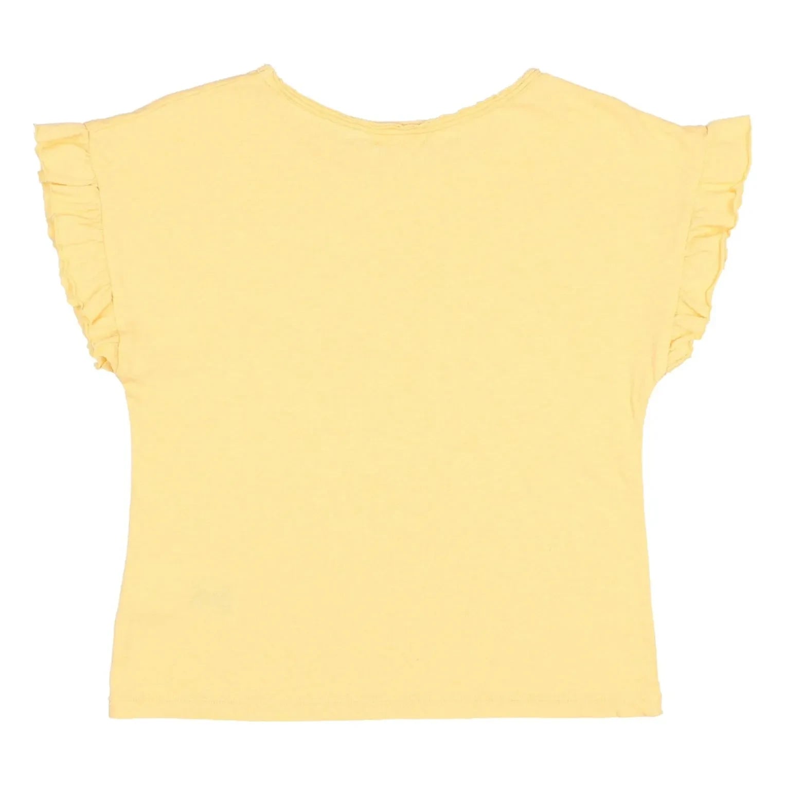 Búho - Rüschen-T-Shirt aus Leinen | Gelb