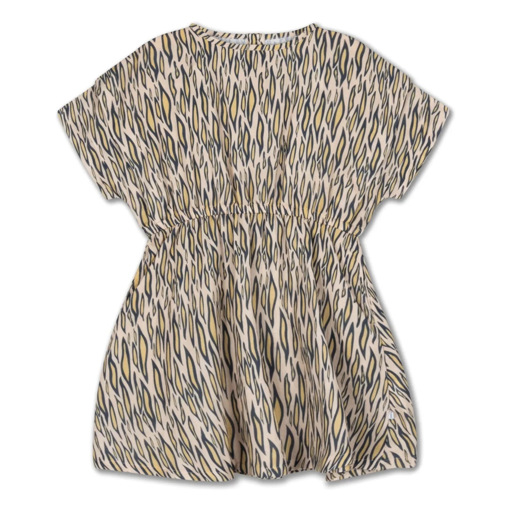 Repose AMS - Peplum Kleid Tiger Bio-Baumwolle | Hellbraun