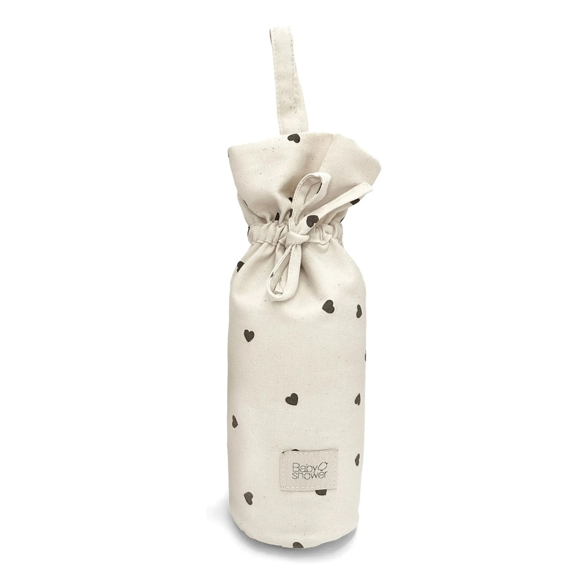 Babyshower - Herz-Flaschentasche | Ecru