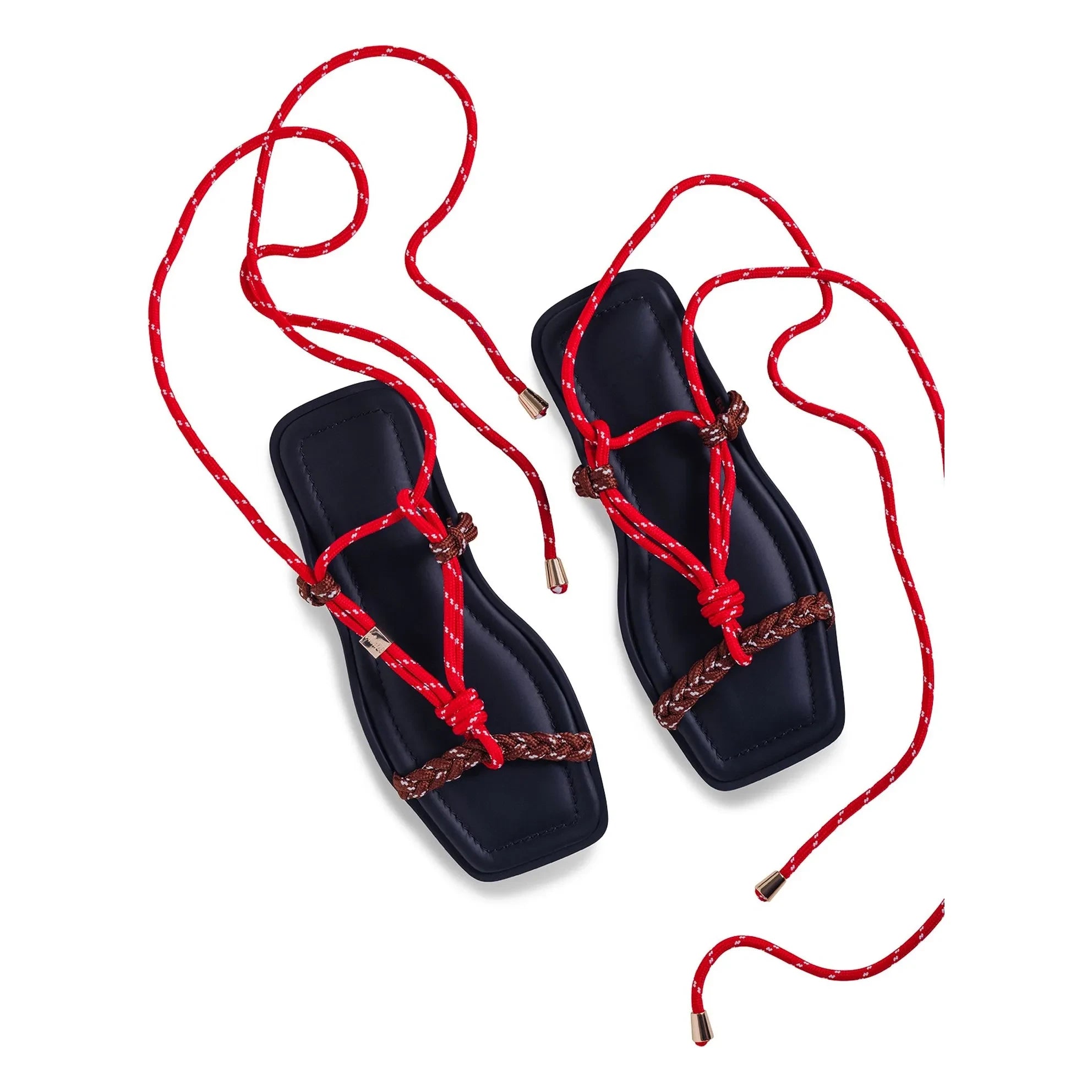 Flòwze - Flò Square zweibändige Sandalen | Rot