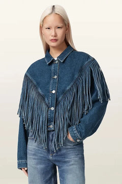 AllSaints kadın denim ceket MARLENE