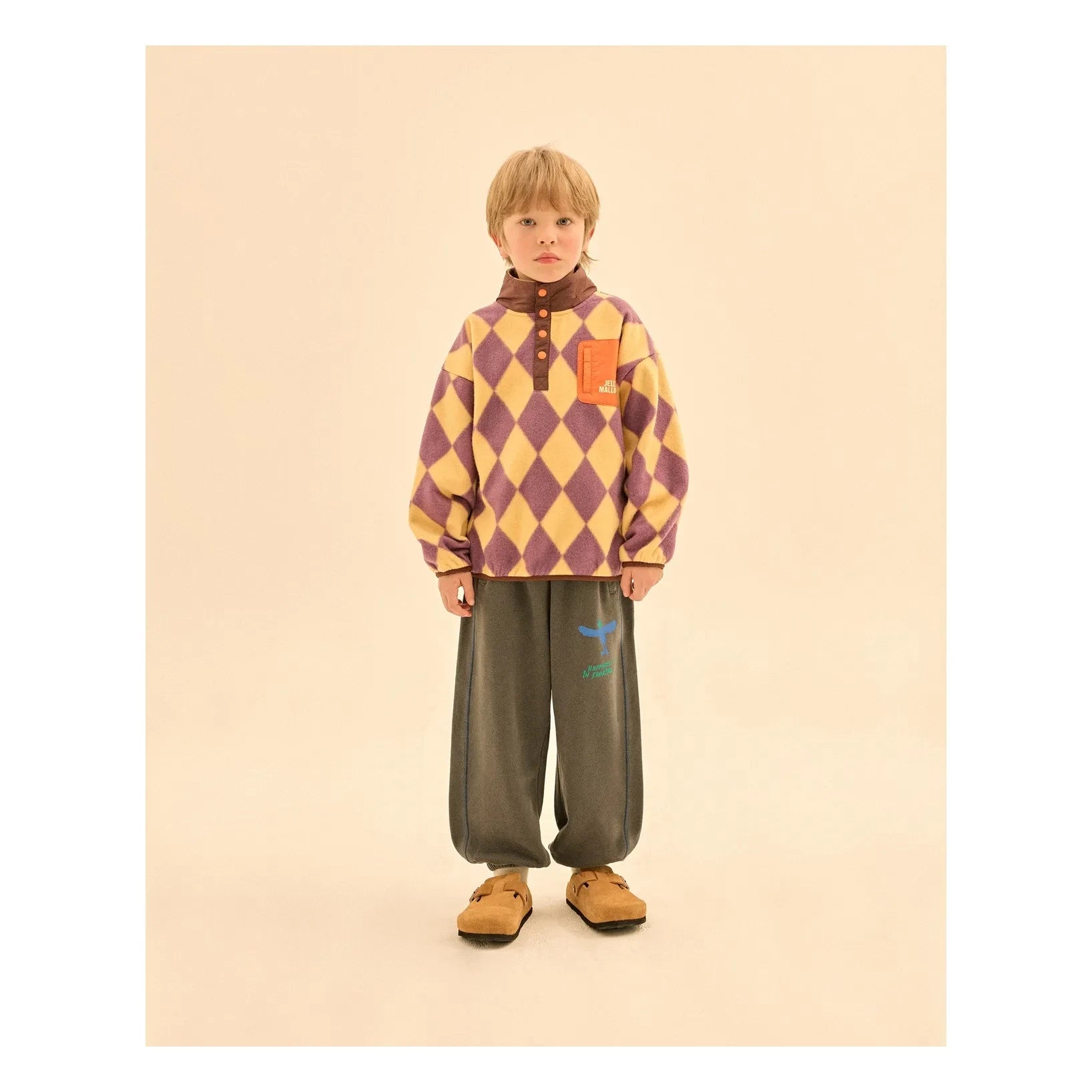 Jelly Mallow - Sweatshirt mit Rautenmuster | Gelb