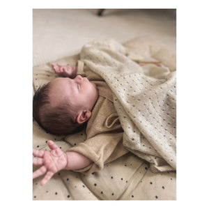 My Little Freckle - Bio-Baumwolle Pointelle Decke | Beige