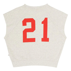 Jenest - Joey 21 ärmelloses Sweatshirt aus Bio-Baumwolle | Hellgrau