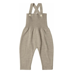 FUB - Merinowolle High-Waist-Latzhose | Heather Beige