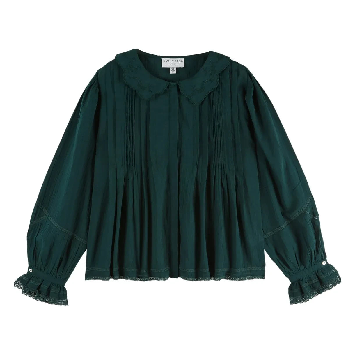 Emile et Ida - Elisabeth Vintage Bluz | Orman Yeşili