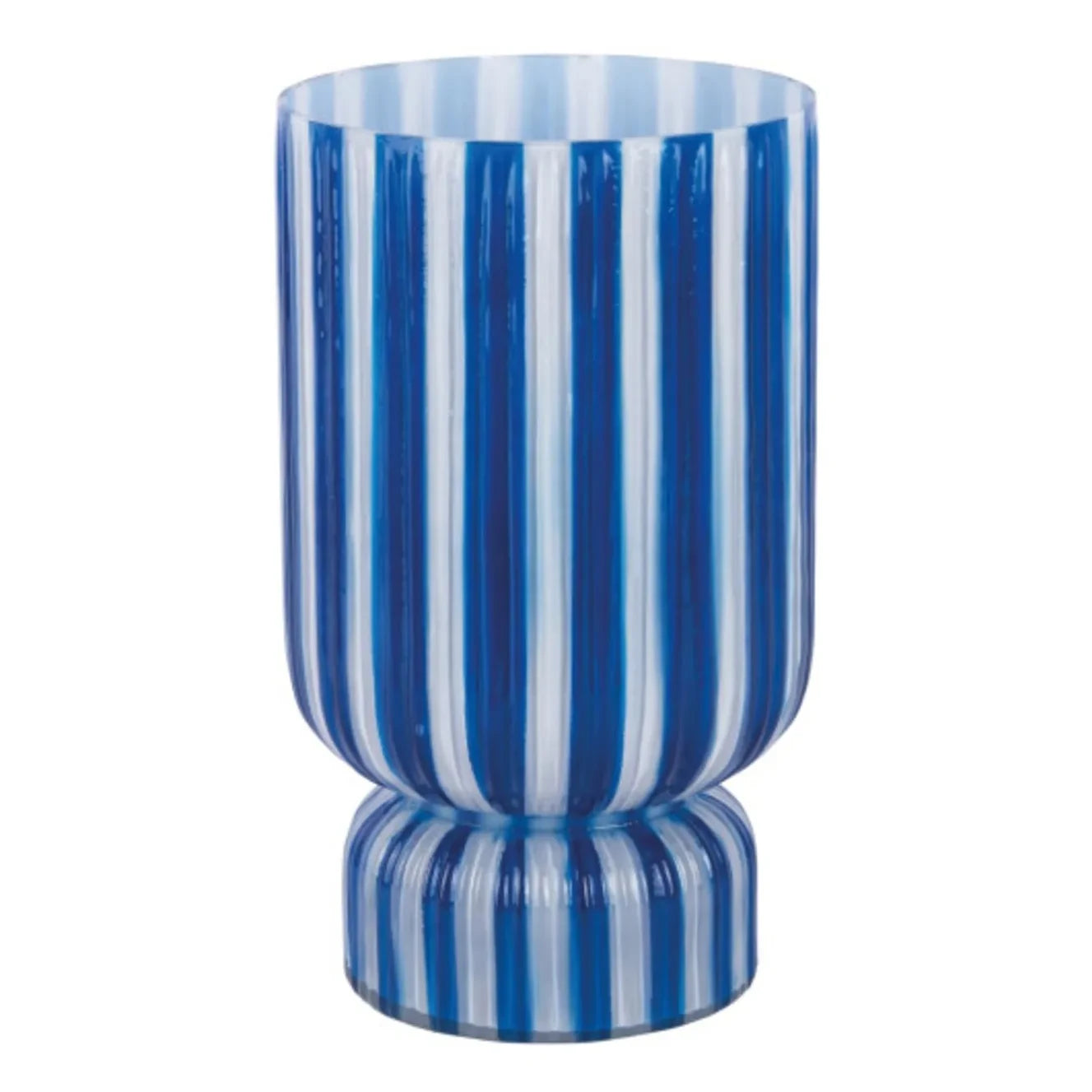 Present Time - Rayado Retro Vase | Kobalt