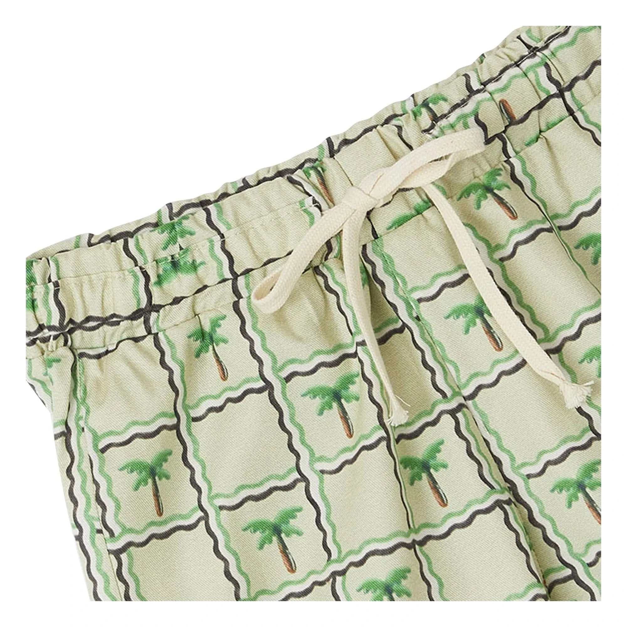 Fabula - Palm Tree Shorts mit Kordel | Hellgrün