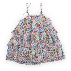 the new society - Verbena Fleurie Rüschenkleid | Blau