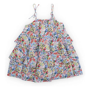 the new society - Verbena Fleurie Rüschenkleid | Blau