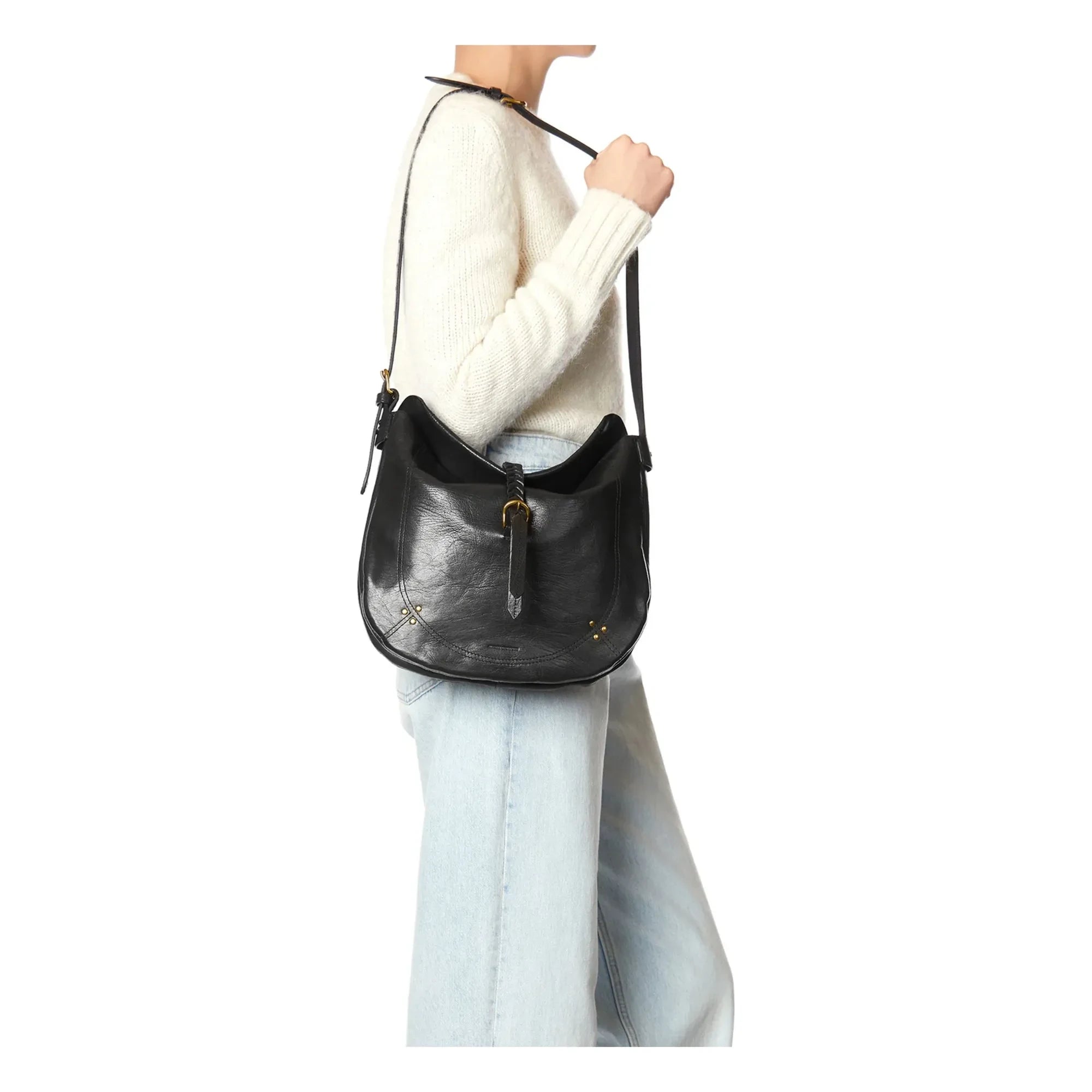 Jérôme Dreyfuss - Luis Ziegenleder genarbt Tasche | Schwarz
