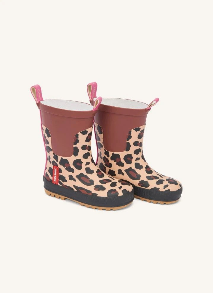 Hallo Hossy - Leoparden Regenstiefel | Braun