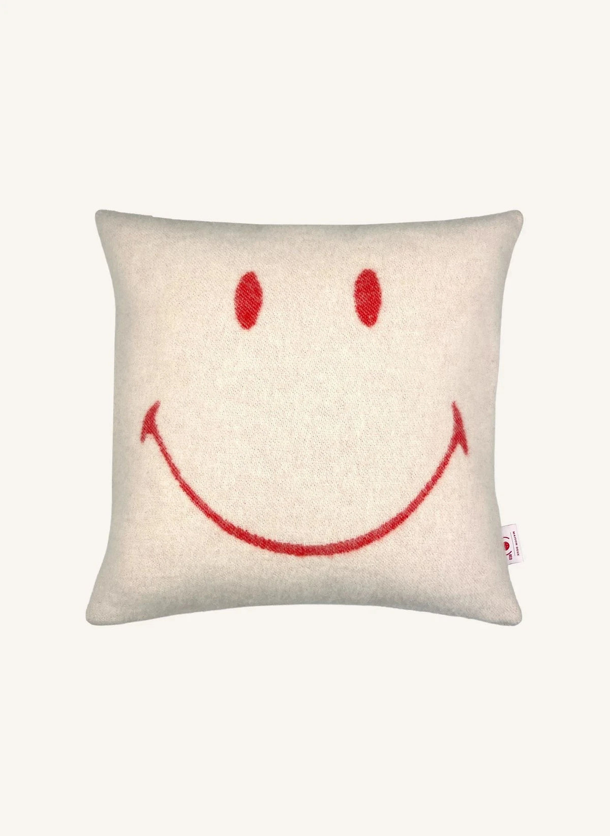 Maison Deux - Wollkissenbezug - Maison Deux x Smiley | Ecru
