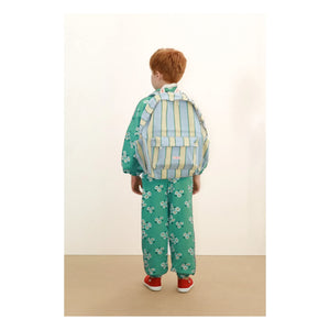 Tinycottons - Gestreifter Jeansrucksack | Blau