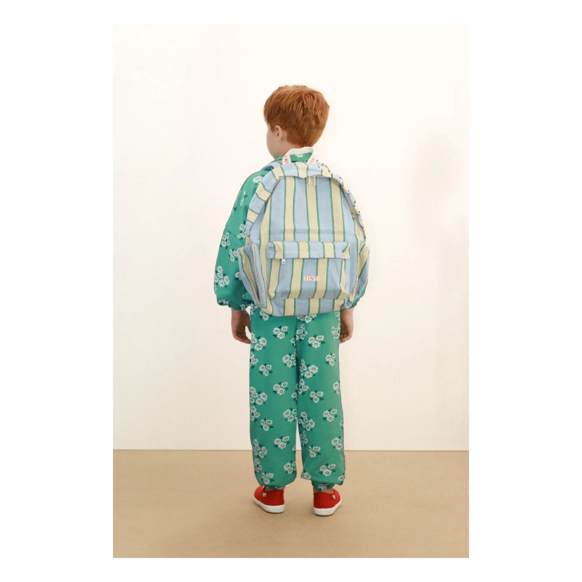 Tinycottons - Gestreifter Jeansrucksack | Blau