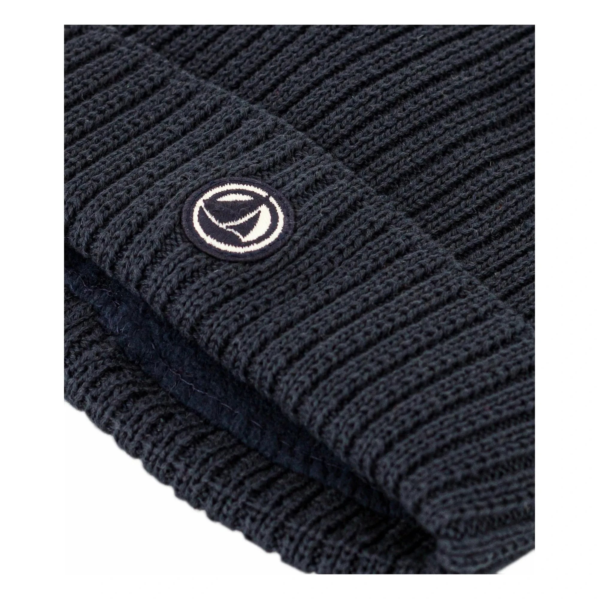 Petit Bateau – Strickmütze mit Logo | Nachtblau
