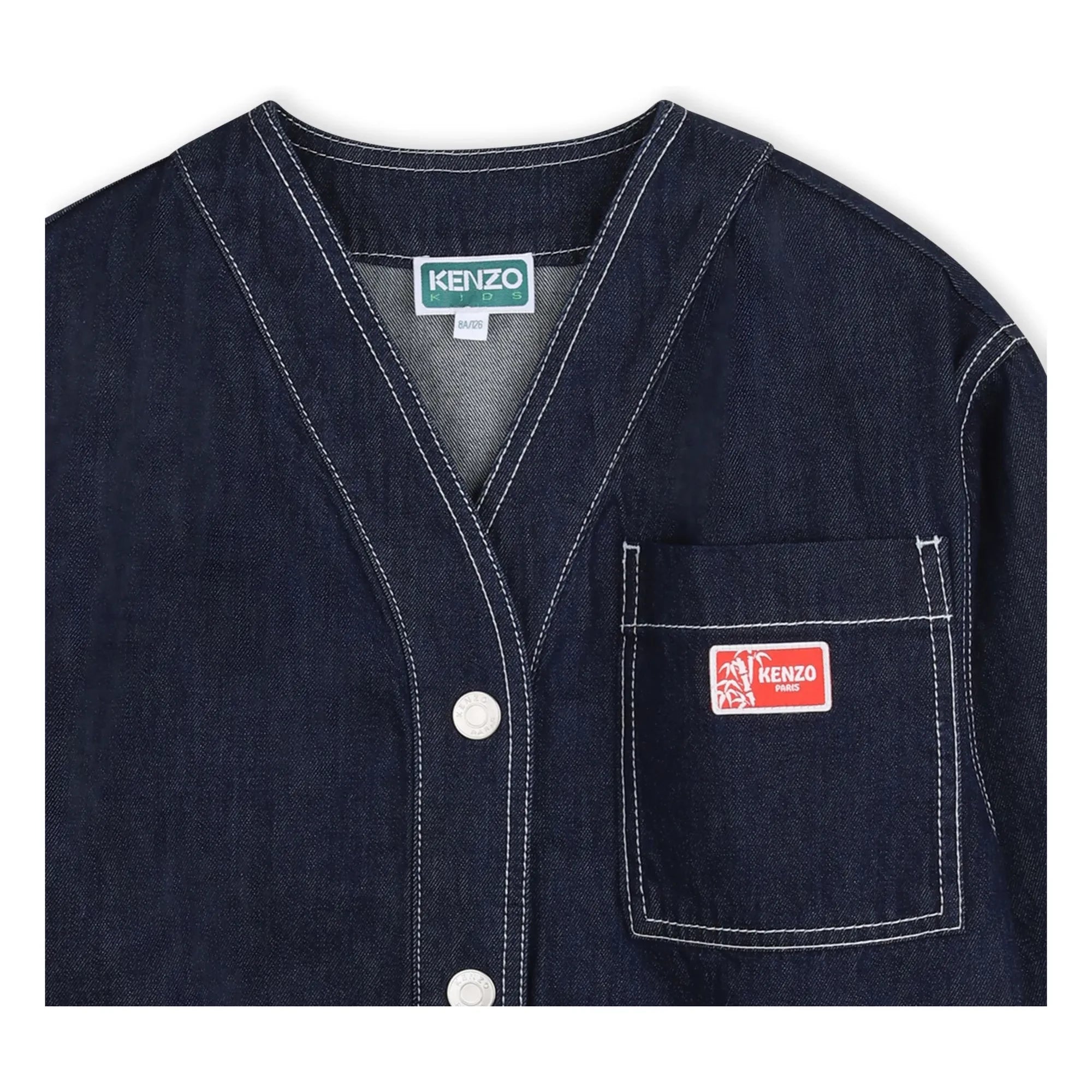 Kenzo - Jeansjacke mit V-Ausschnitt Kenzo Garden | Dunkelblau