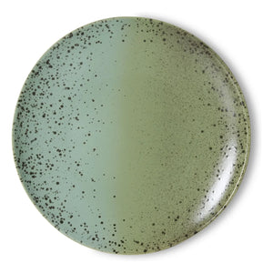 HKliving - Fleck Keramik-Essteller - 2er Set | Blassgrün