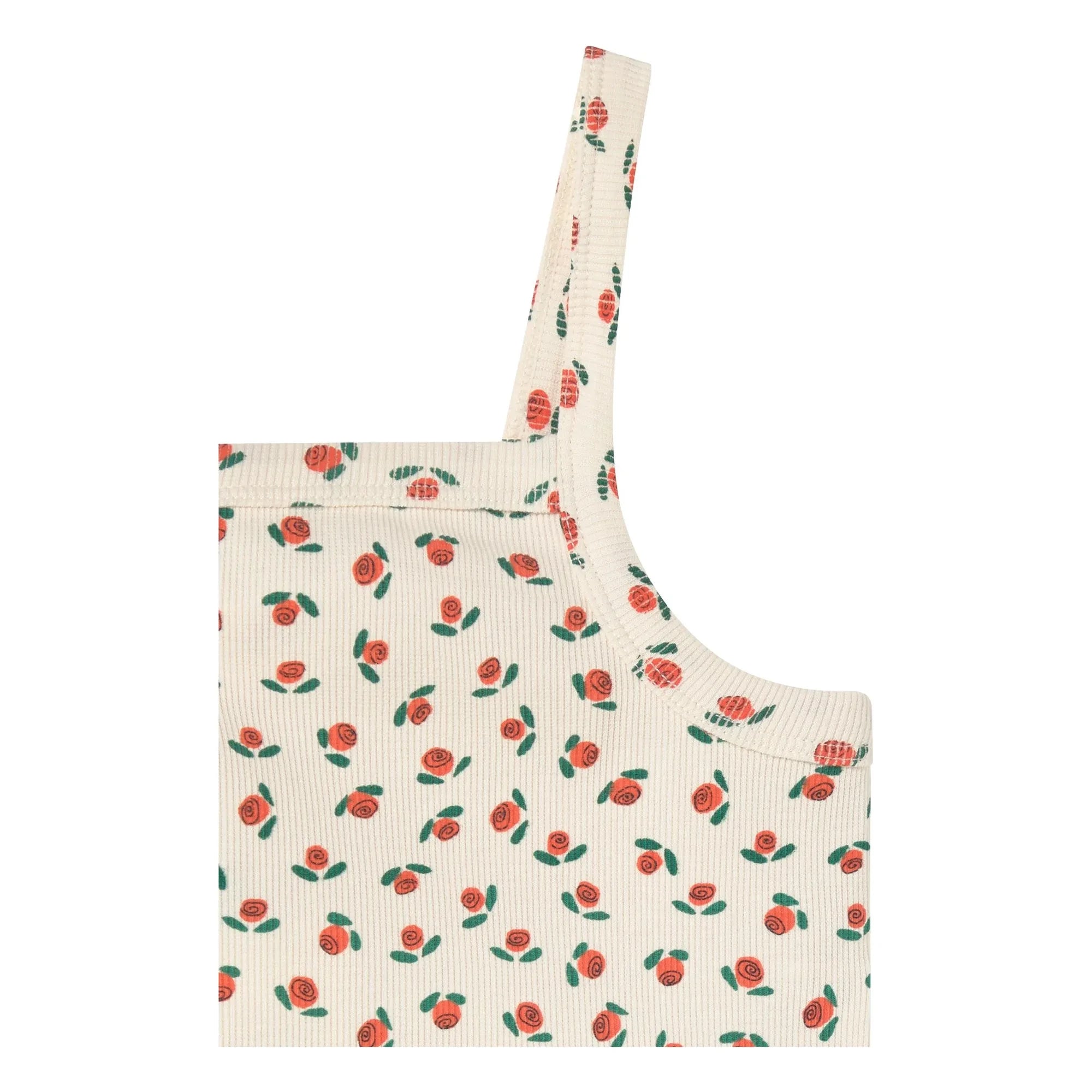 Tinycottons - Geprägtes Top Roses Bio-Baumwolle | Weiß