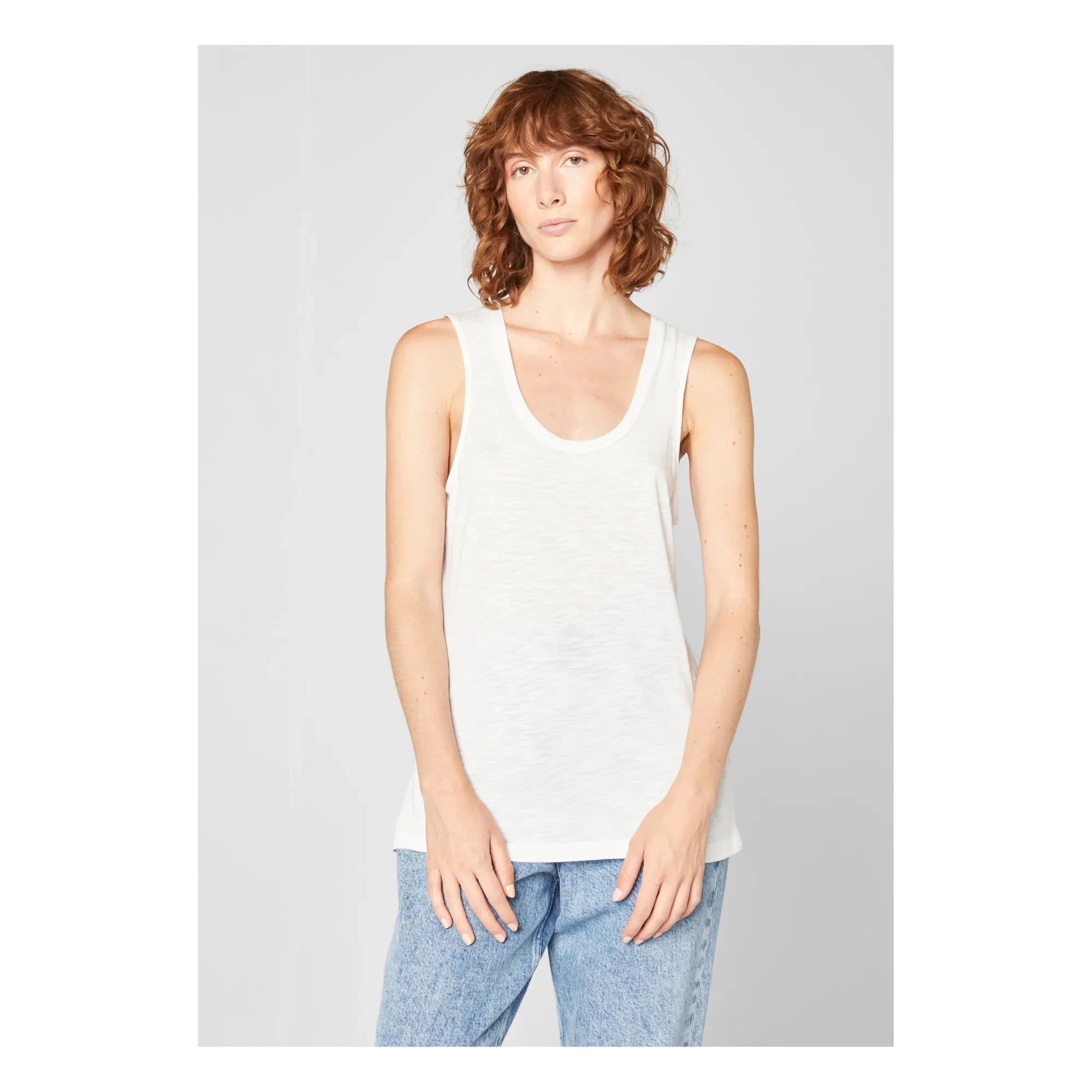 American Vintage - Jacksonville U-Ausschnitt Tanktop | Weiß