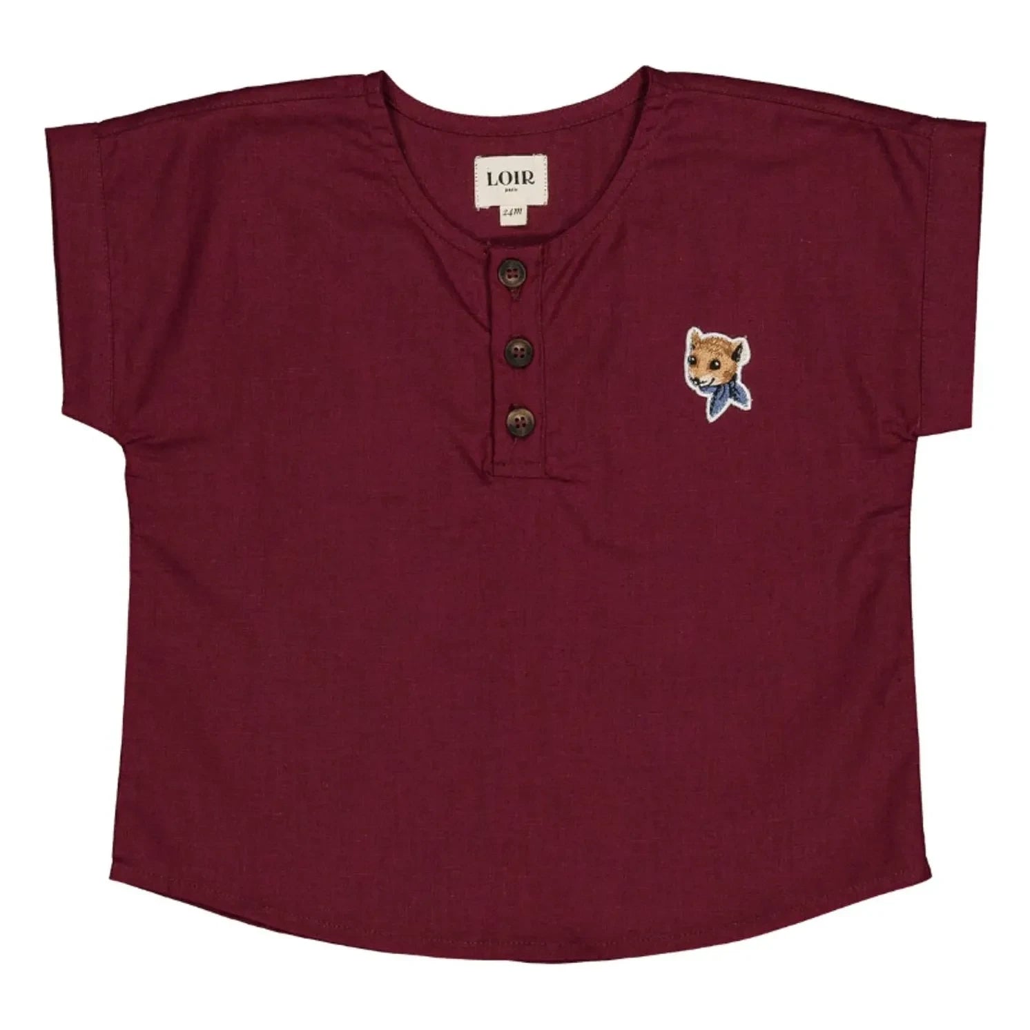 Loir - Leinenjacke Kurta | Bordeaux