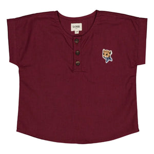 Loir - Leinenjacke Kurta | Bordeaux