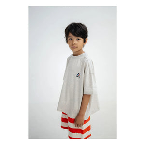 Repose AMS - Gestreifte Jogger-Shorts aus Bio-Baumwolle | Rot