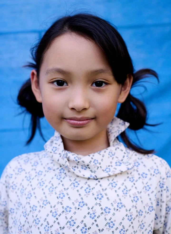 Soor Ploom - Parlor Trellis Hochkragenkleid | Blassblau