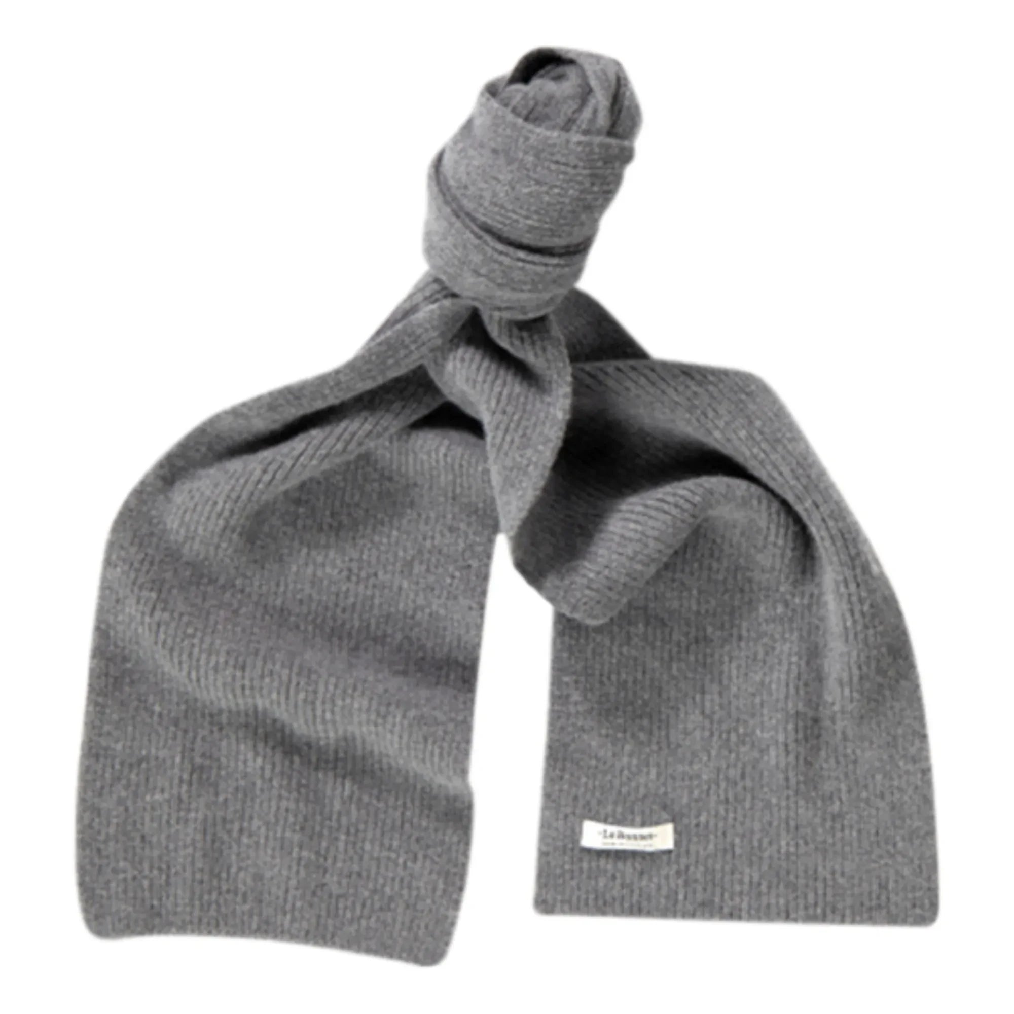 Le Bonnet Amsterdam - Wolle und Angora Schal | Anthrazitgrau