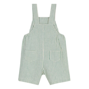 Petit Bateau - Gestreifter Leinen-Kurzlatzhose | Grün