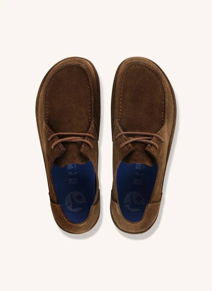 BIRKENSTOCK - Utti schnürbarer Veloursleder-Loafer | Dunkelbraun