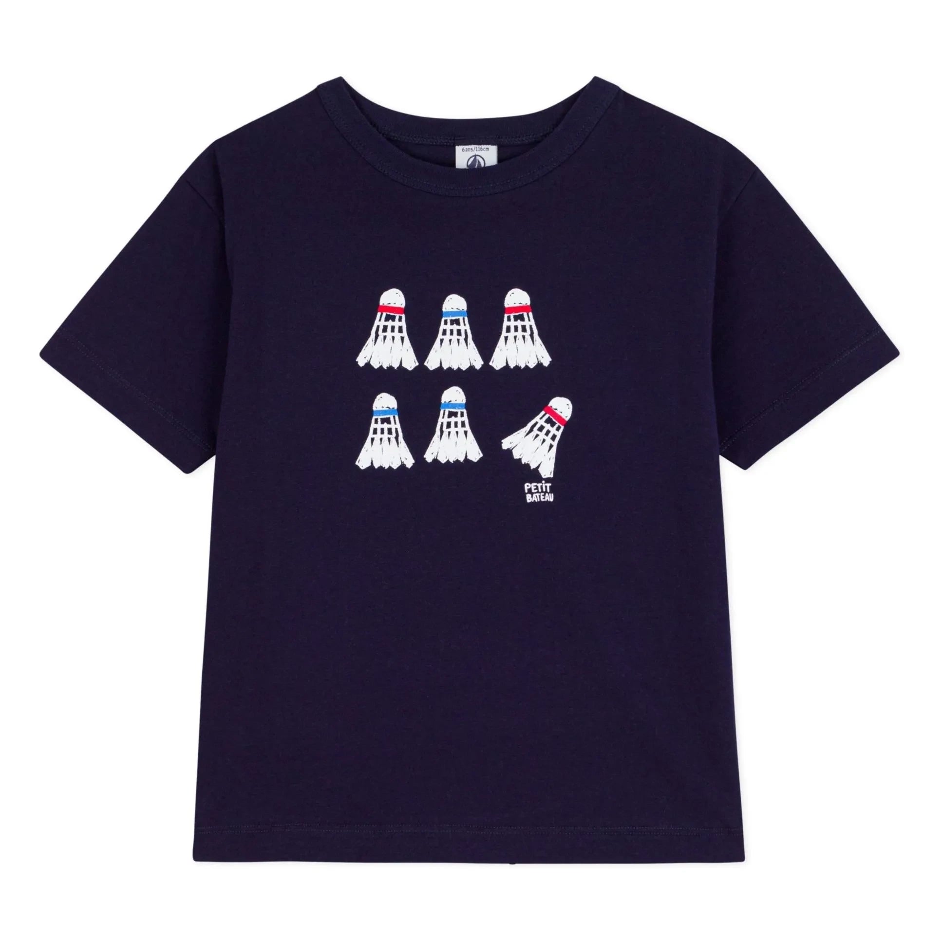 Petit Bateau - Badminton T-Shirt aus Bio-Baumwolle, locker geschnitten | Marineblau