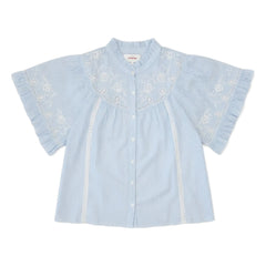 Xirena – Maé Baumwollbluse | Hellblau