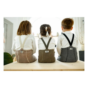 Silly Silas - Gestreifte Strumpfhose aus Bio-Baumwolle | Creme
