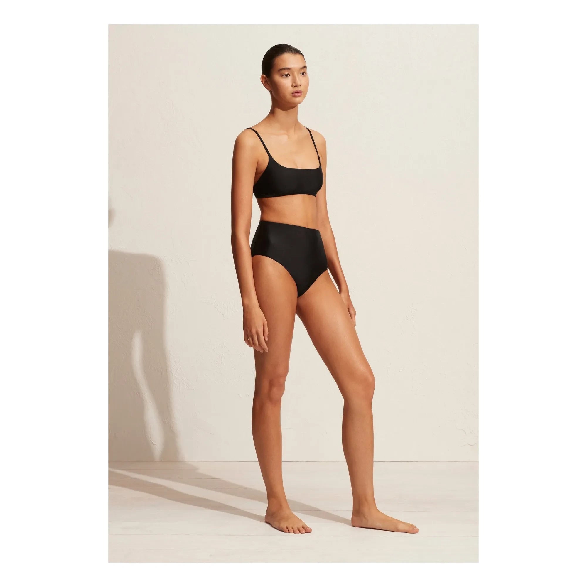 Matteau – Bikinihose mit hoher Taille | Schwarz