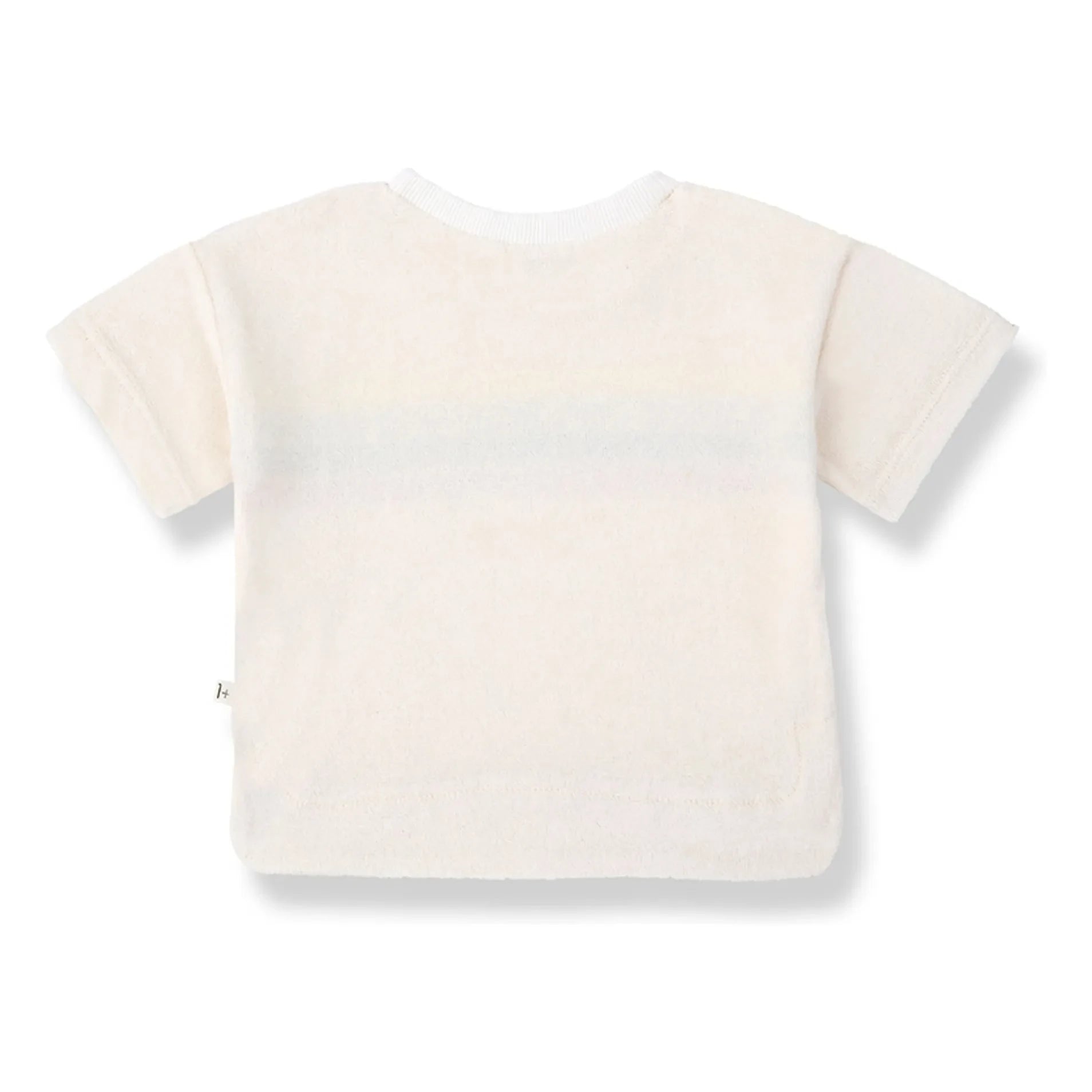 1+ in the family - Alocs Gestreiftes Handtuch-T-Shirt | Weiß