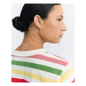 Thinking Mu - Gestreiftes T-Shirt Zowie Bio-Baumwolle | Gelb