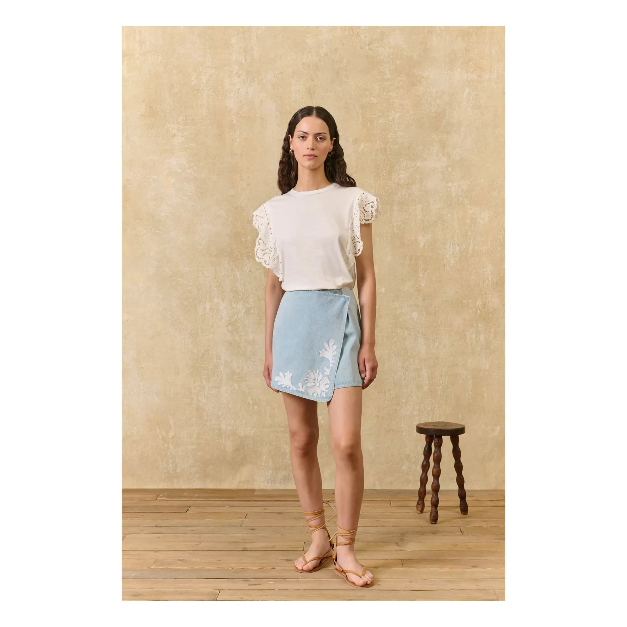 Louise Misha - Myrta Baumwollrock | Blau