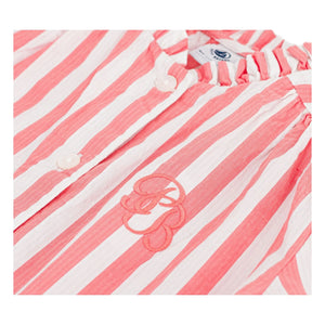 Petit Bateau - Gestreifte Bluse aus Bio-Baumwolle | Koralle